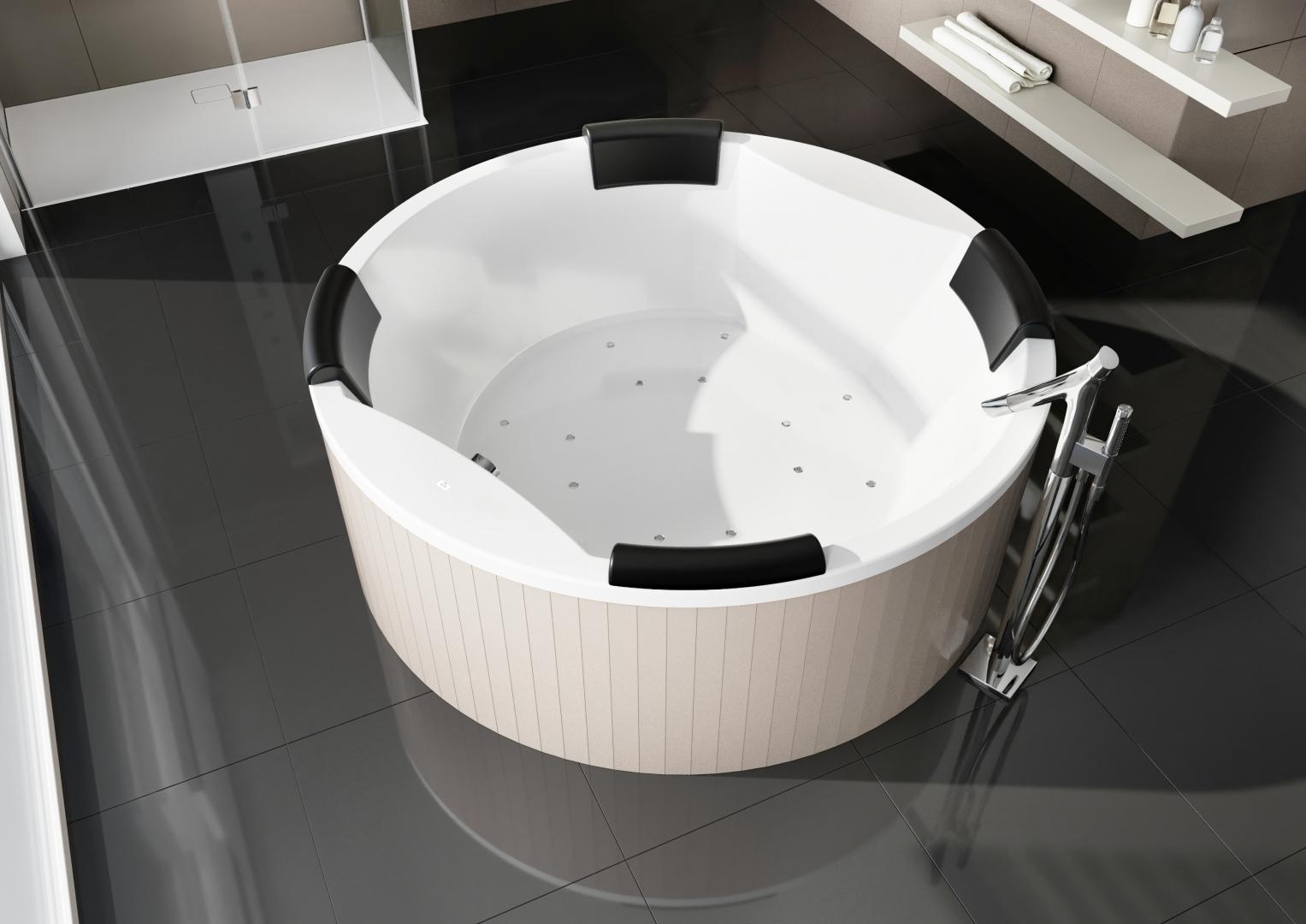 RIHO Colorado Badewanne, rund, mit Air-System, 2-Sitzer, 180x53cm, 440 Liter, weiß, B038007005