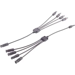 Shiverpeaks S/CONN maximum connectivity PV4 T-Adapterkabel Set, 4/1, 6mm2, schwarz/schwarz, 30cm (0.30 m), Stromkabel, Schwarz