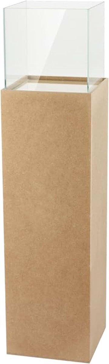 Decoratieve vloerlantaarn voor woonkamer, balkon of terras, onbehandeld MDF, Hoogte: 100 cm