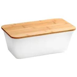 KESPER Brotbox, Kunststoff (PP), weiß, FSC 13.5x34.5x20cm
