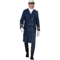 Wilbers Kapitäns Jacke, lang, blau (XL)