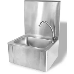 Combisteel Handwaschbecken mit Kniebedienung aus Edelstahl 400x330x570mm