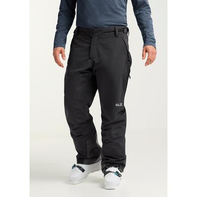 Skihose JACK WOLFSKIN "FLOWLINE 2L INS PANTS M", Herren, Gr. S (48), Normalgrößen, schwarz, Obermaterial: 100% Polyester. Füllung: 100% Polyester. Futter: 100% Polyester, Hosen Skihose, Skihose, wasserdicht, winddicht