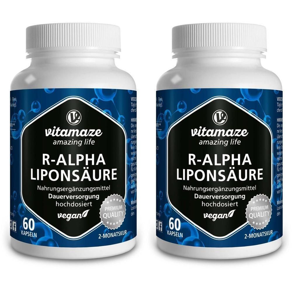 R-Alpha-Liponsäure 200 mg hochdosiert vegan Kaps. 2x 2x60 St Kapseln