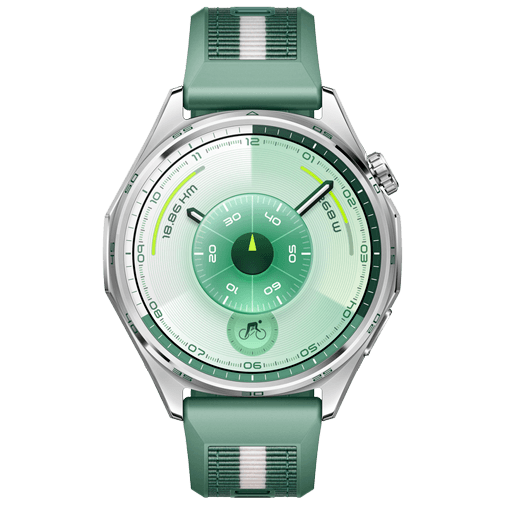 Huawei Watch GT 6 46mm Silber (Grünes Armband)