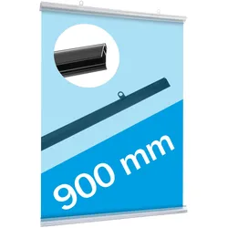 Posterklemmschienen, 2 Aufhänger, Kunststoff, transparent, 900 mm, klappbar