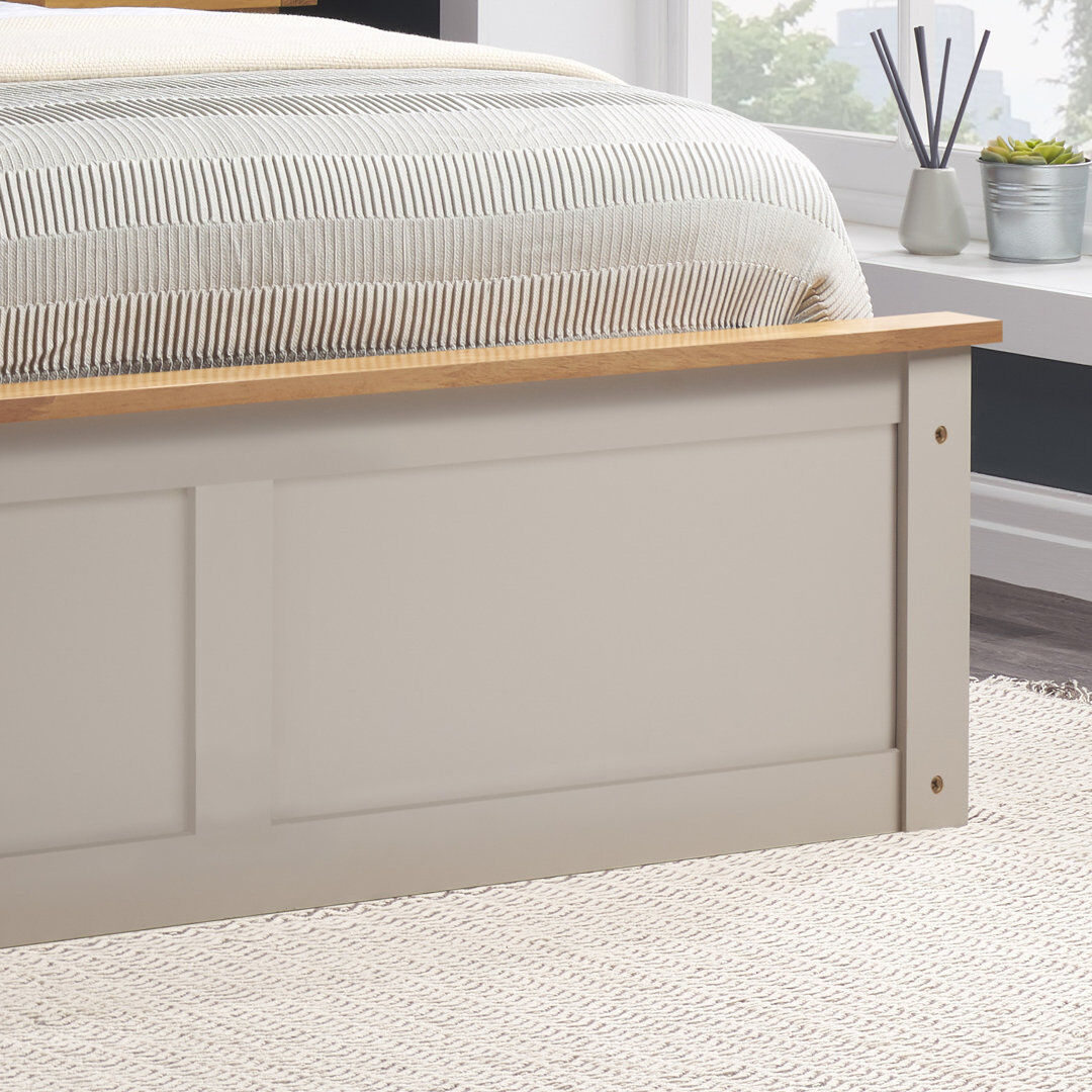 Brambly Cottage Ottoman Storage Bed With Sprung Mattress Pearl Grey Single (3')