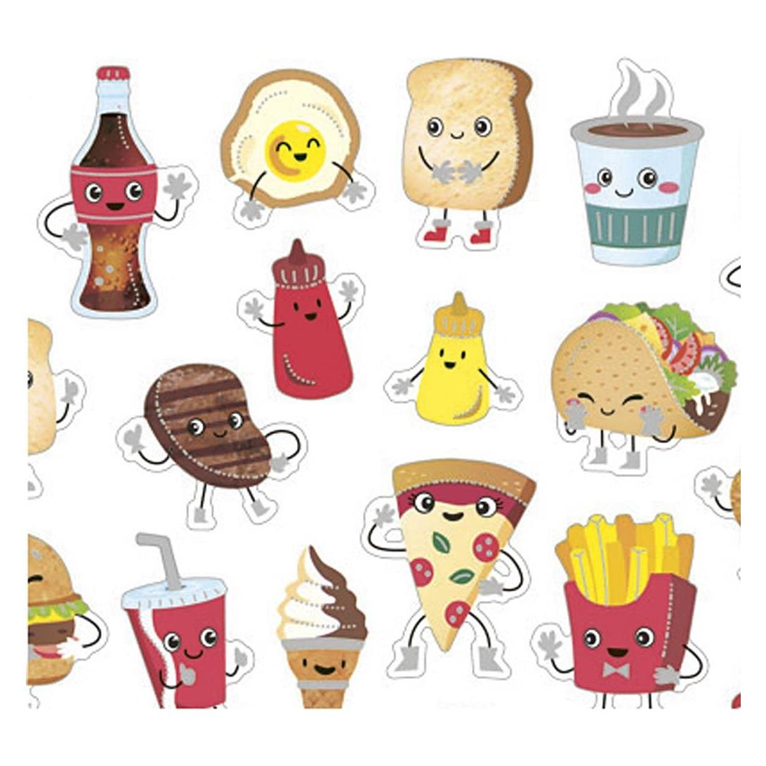 Creativ Company Aufkleber Fast Food, 1 Blatt (1 Sticker) (5712854292474)