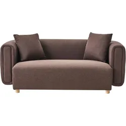 2-SITZER-SOFA Stoff Dunkelbraun Lillerod