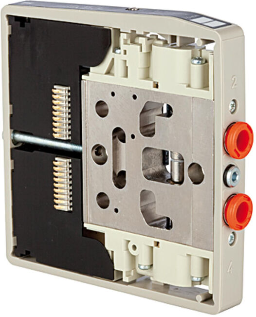 Riegler Disque de vanne HDM, raccord 6 mm, 3/2 voies monostable NC et NO (L 6)