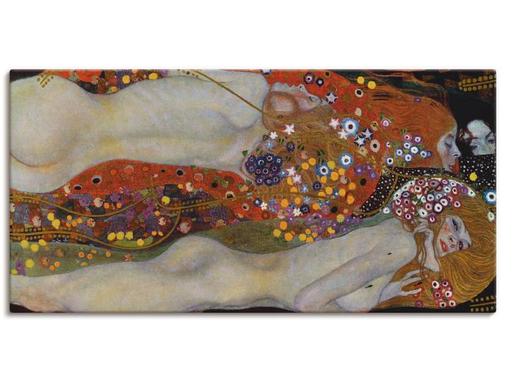 Leinwandbild ARTLAND Wasserschlangen II (Die Freundinnen) , bunt (farbe bild(er): bunt), B:60cm H:30cm, Bilder, Leinwandbild, auf Holzrahmen gespannt