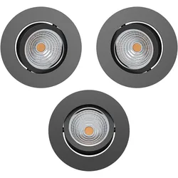 EGLO, Einbauleuchte, Saliceto (Aluminium, Glas)