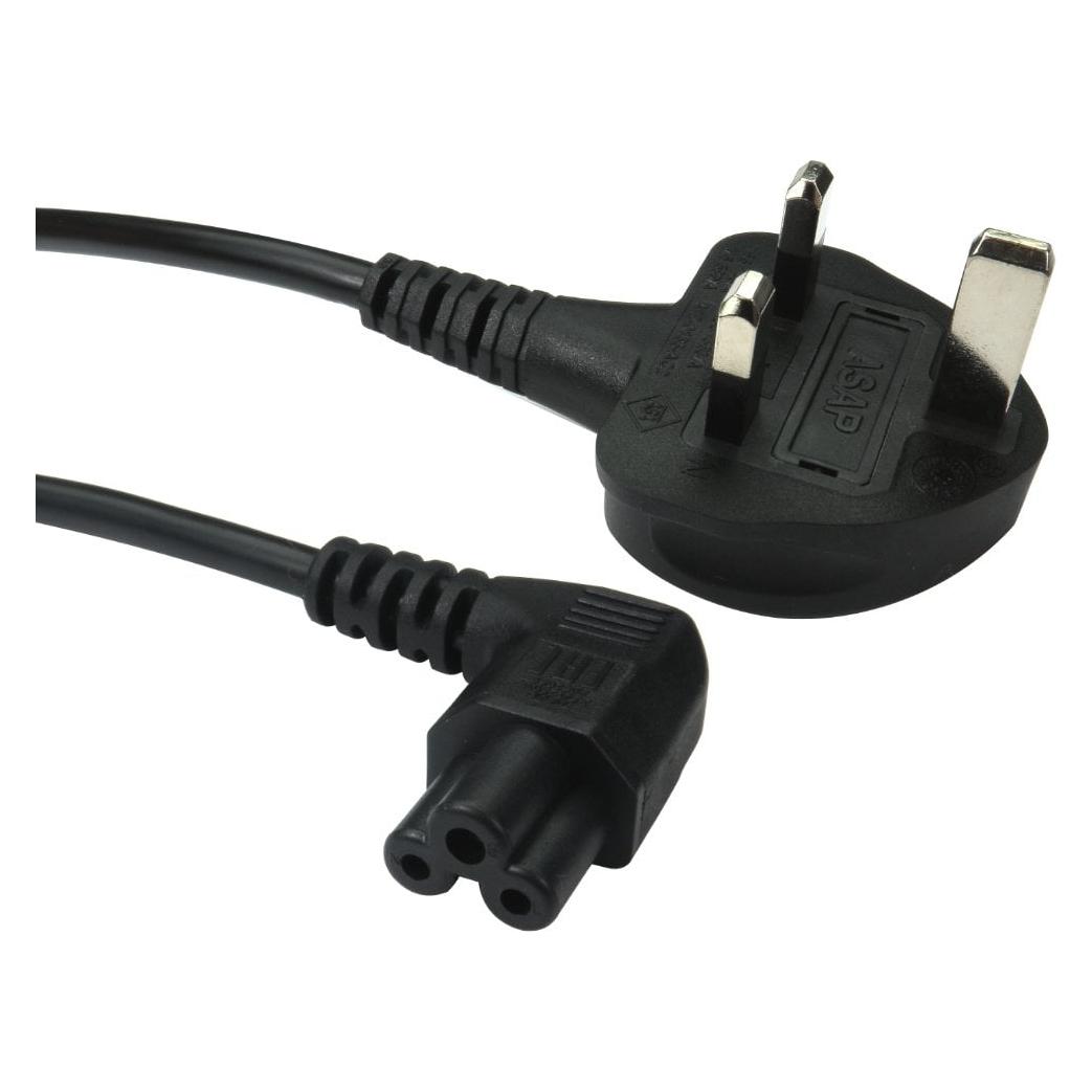 Cables Direct 1.8m UK Plug - Right Angled C5 (1.80 m) (RB-290WRA)
