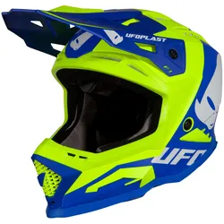 UFO Plast Crosshelm  Echus Blau / Gelb XXL