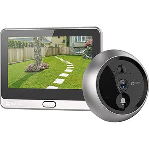 EZVIZ Türspion DP2 2K, WLAN, mit Full HD Kamera, 35-105mm Türstärke, Touchscreen mit 4,3 Zoll