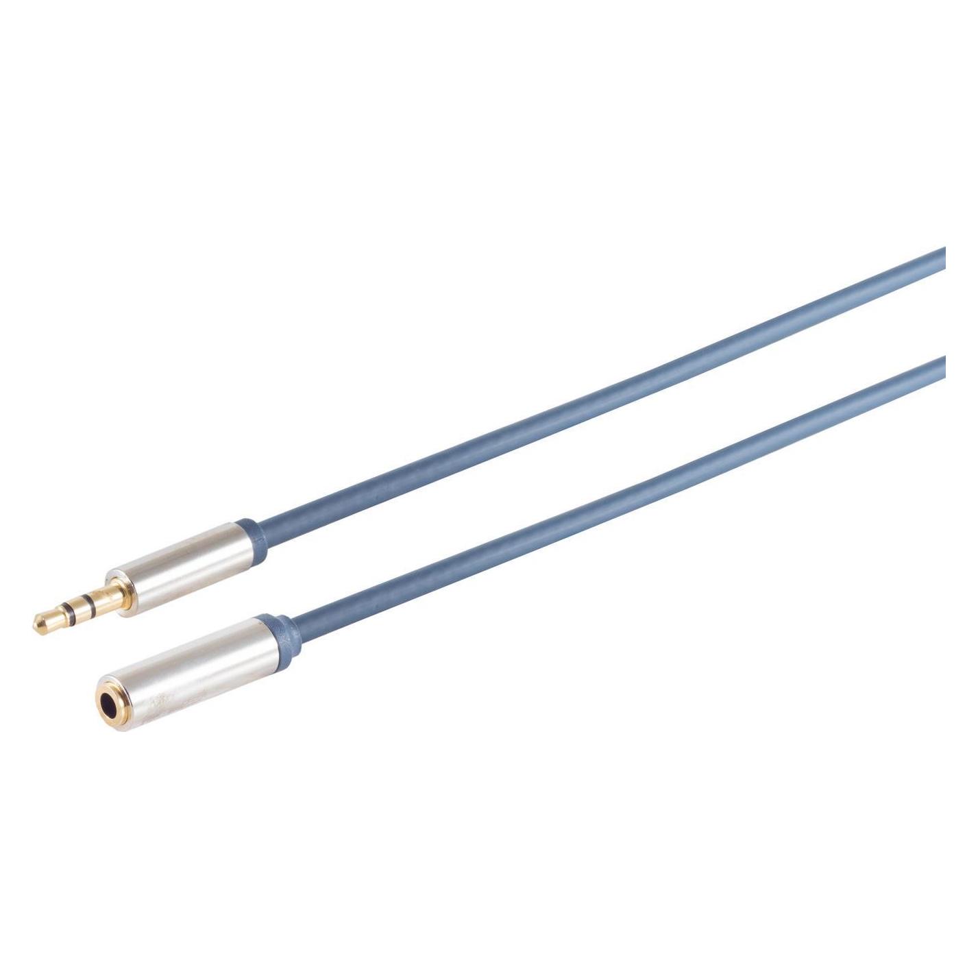 Shiverpeaks S/CONN maximum connectivity Home Cinema Verchromter Metall-Klinkenstecker 3,5 mm und verchromte Meta (3 m) (30805-MHQ-SLIM)