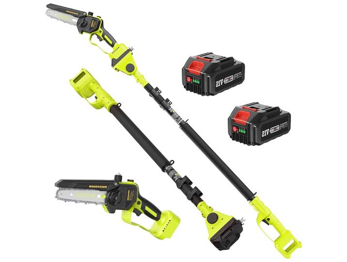 Scie à chaîne sans fil Supstable de 6 pouces, scie à perche pour branches hautes, scie à chaîne électrique sans balais, outils de travail du bois, coupeur de jardin portatif pour batterie Makita.