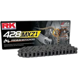 RK Takasago Chain, Motorrad Zubehör, RK Antriebskette (Motocross) 428MXZ1-136 Glieder (CL) inklusive Standardfarbe (Kapazität: bis zu