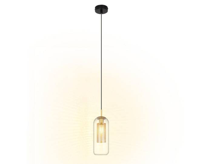ZMH Pendelleuchte Luna 13/13/160 cm, Transparent, Metall, E27, 13x160x13 cm, Lampen & Leuchten, Innenbeleuchtung, Hängeleuchten, Pendelleuchten