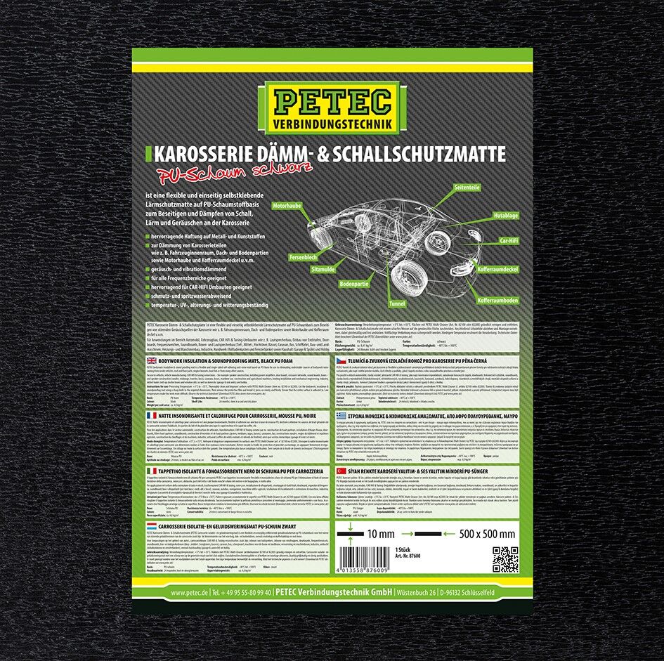 PETEC 87600 Antidröhnmatte