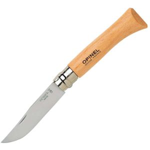 Opinel Klappmesser No.10 Inox, Zweihandmesser, 10cm Klingenlänge, braun