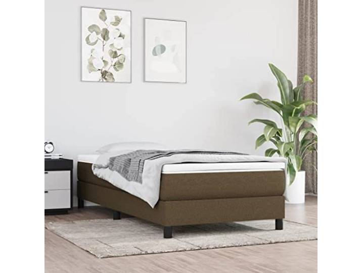 KTHLBRH Matratze 90x200x20 cm Dunkelbraun, Taschenfederkern Mittel, Stoff Taschenfedern, stützender Schaumstoff, atmungsaktiver Stoff, mittelfester Härtegrad, langlebige Konstruktion