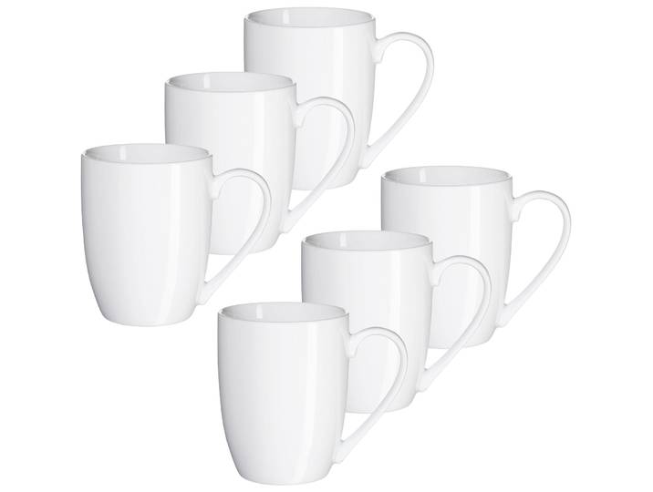 MÄSER Kaffeebecher-Set 6-tlg. Modesta weiss Porzellan 0.29 l 6 Stk