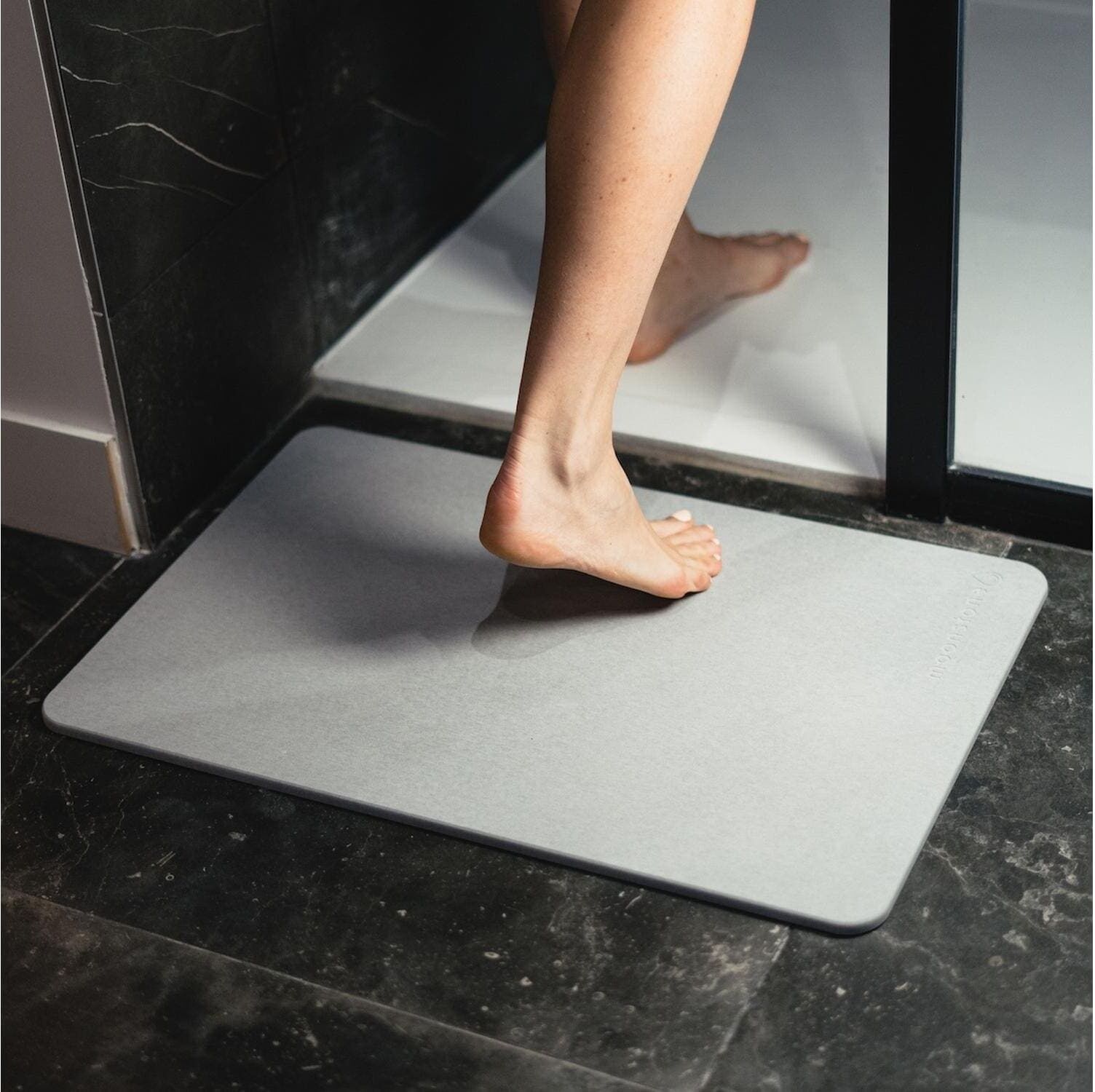 Badematte "Moonstone Diatomit", weiss (weiß), rechteckig (40cm x 60cm ), 1 Stk., Badematten, Badematte weiß rechteckig (40cm x 60cm ), 1 Stk.