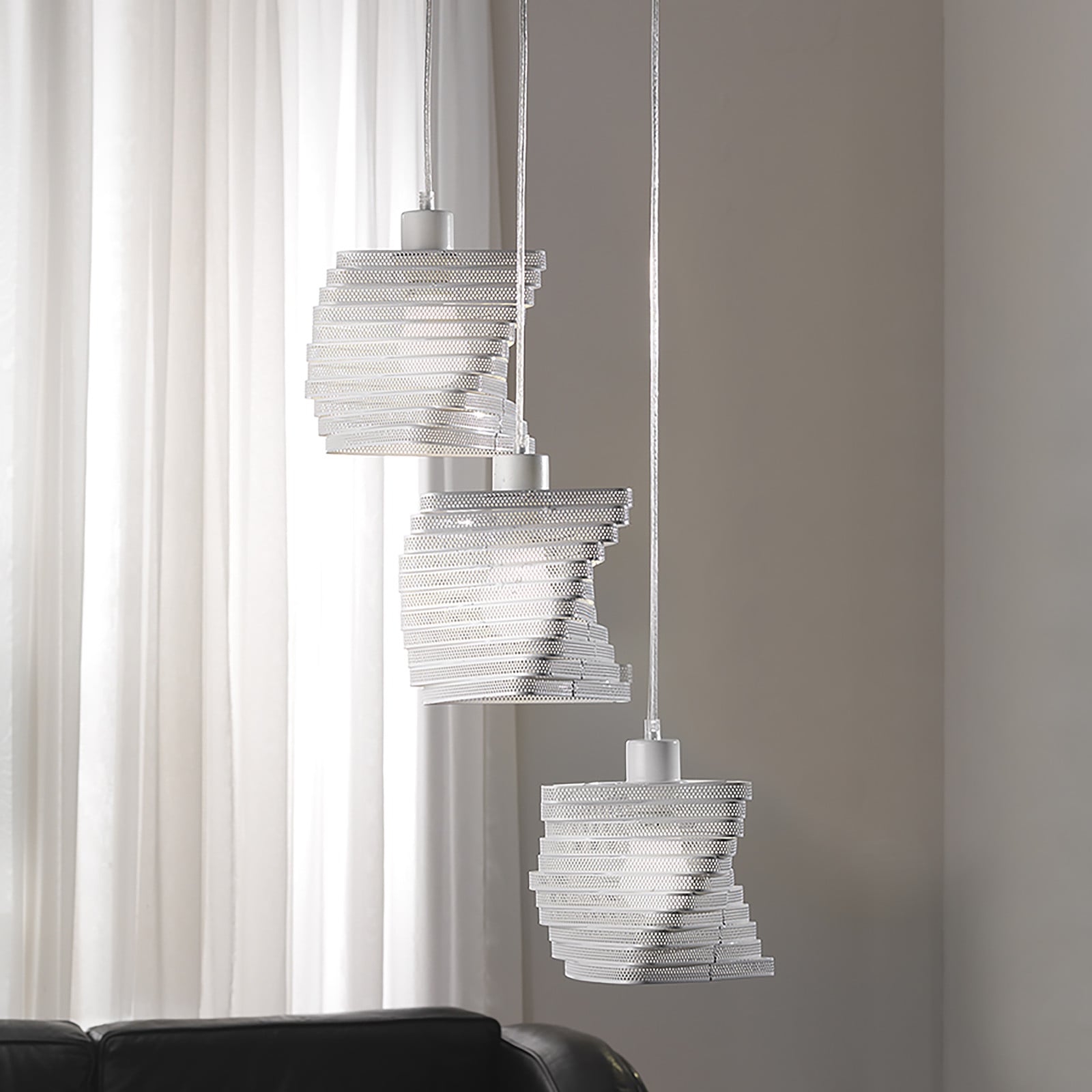 home24 Hanglamp Cartoccio wit, B: 44 cm, D: 44 cm, H: 120 cm