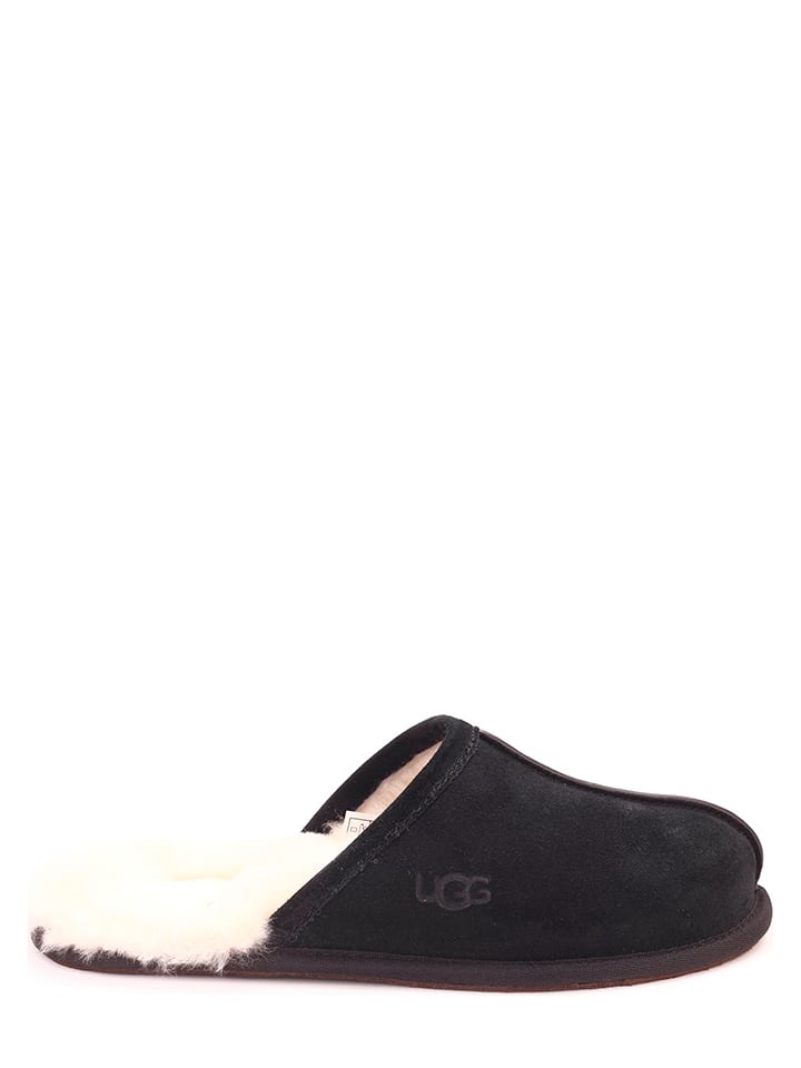 UGG Leder-Hausschuhe "Scuff" in Schwarz - 44