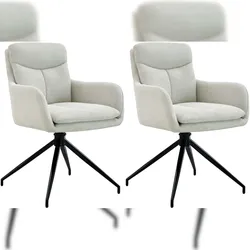 CLP 2er Set Esszimmerstuhl Somers Stoff creme