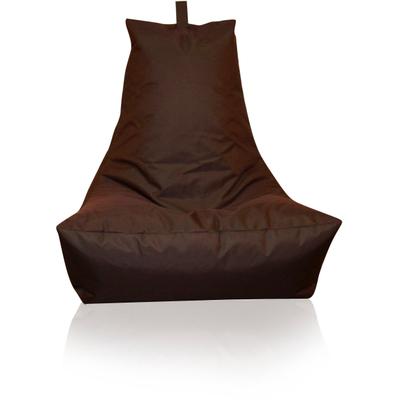 Sitzsack KINZLER "Lounge", braun (dunkelbraun), B:100cm H:80cm, Polyester, Sitzsäcke, Sitzsack, Loungesessel, Uni Farben, mit Rückenlehne, Outdoor geeignet