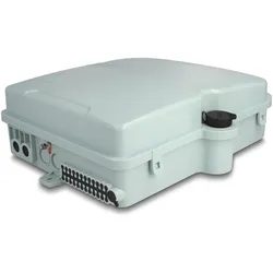 Delock LWL Verteilerbox für Innen- und Aussenbereich IP65 wasserfest abschliessbar 24 Port grau (Spleissbox), Zubehör Netzwerk