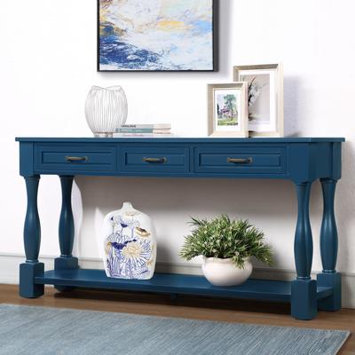 Ostweer Stylish Tea & Coffee Table Navy Blue Console Table Dressing Table