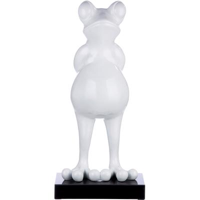 Tierfigur CASABLANCA BY GILDE "Skulptur Frosch weiß", weiß, B:32cm H:68cm T:30cm, Kunstharz, Dekofiguren