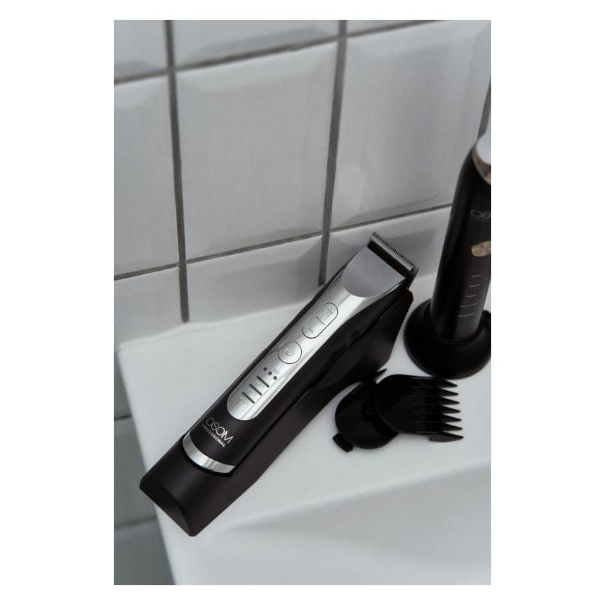 ISO Professional Haarschneider Professioneller Haarschneider - Trimmer, LiFePo4-Akku, 100-240 V, 50/60 Hz, graue Farb (OSOMHTCHC338)