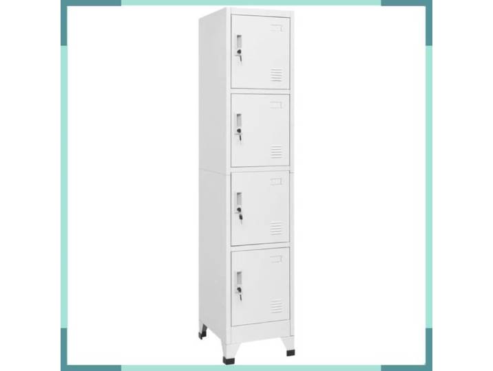 ASHATA Armoire à casier avec 4 compartiments 38x45x180 cm -FHE244475