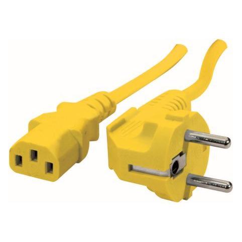 Générique AC Power cord 2 P GND Yellow - 1.80 m (1.80 m) (808015)