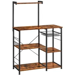 VASAGLE Küchen-Organizer braun / schwarz 100/40/134 cm braun
