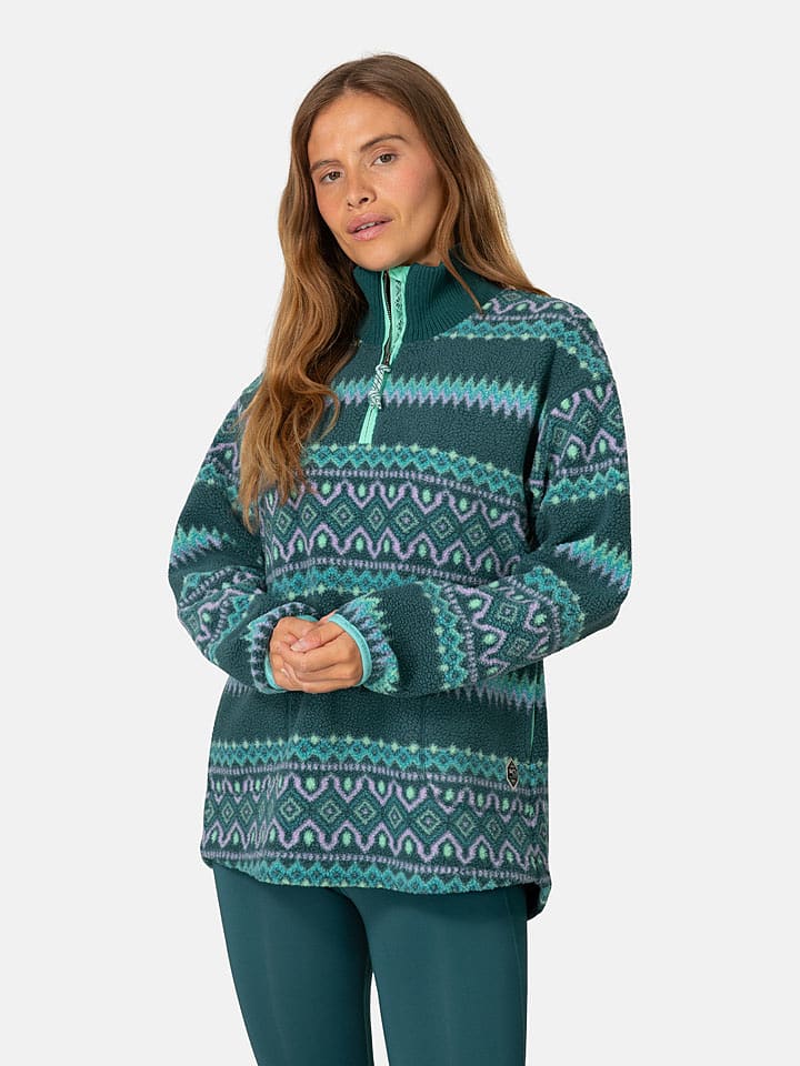 KARI TRAA Fleecepullover "Ruthie" in Petrol - S