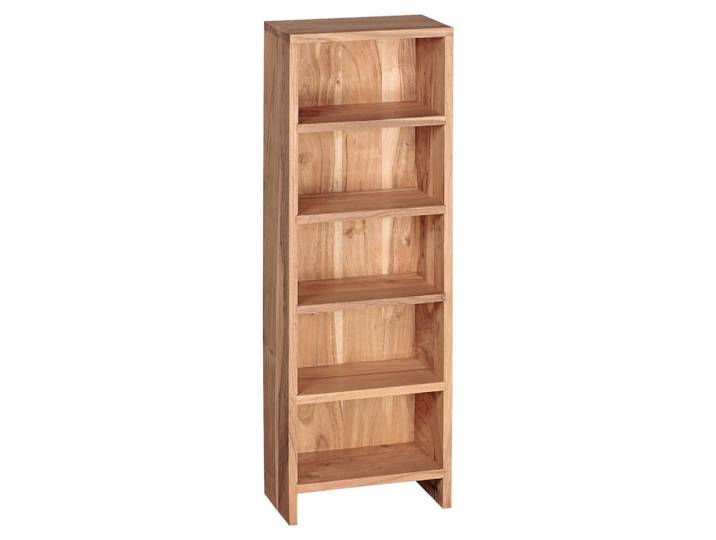 Mid.you Cd-Regal, Akaziefarben, Holz, Akazie, massiv, 5 Fächer, 30x90x17 cm, Wohnzimmer, TV Möbel, CD-Regale