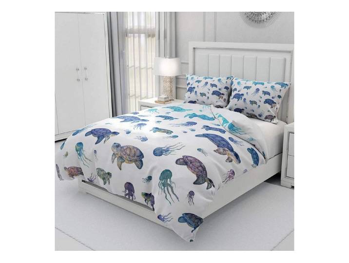 LuxusKollektion Kinderbettwäsche Bettwäsche Schildkröte Microfaser 135x200cm