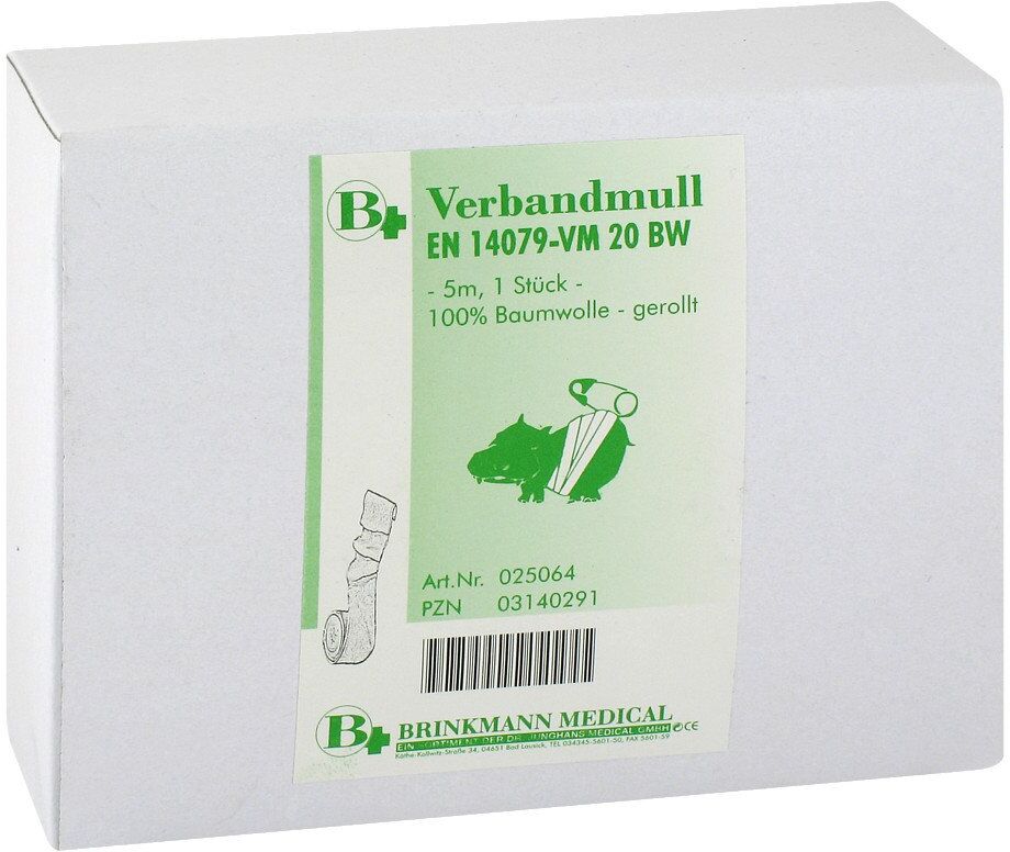 Verbandmull 8fach 5mx10cm Rolle