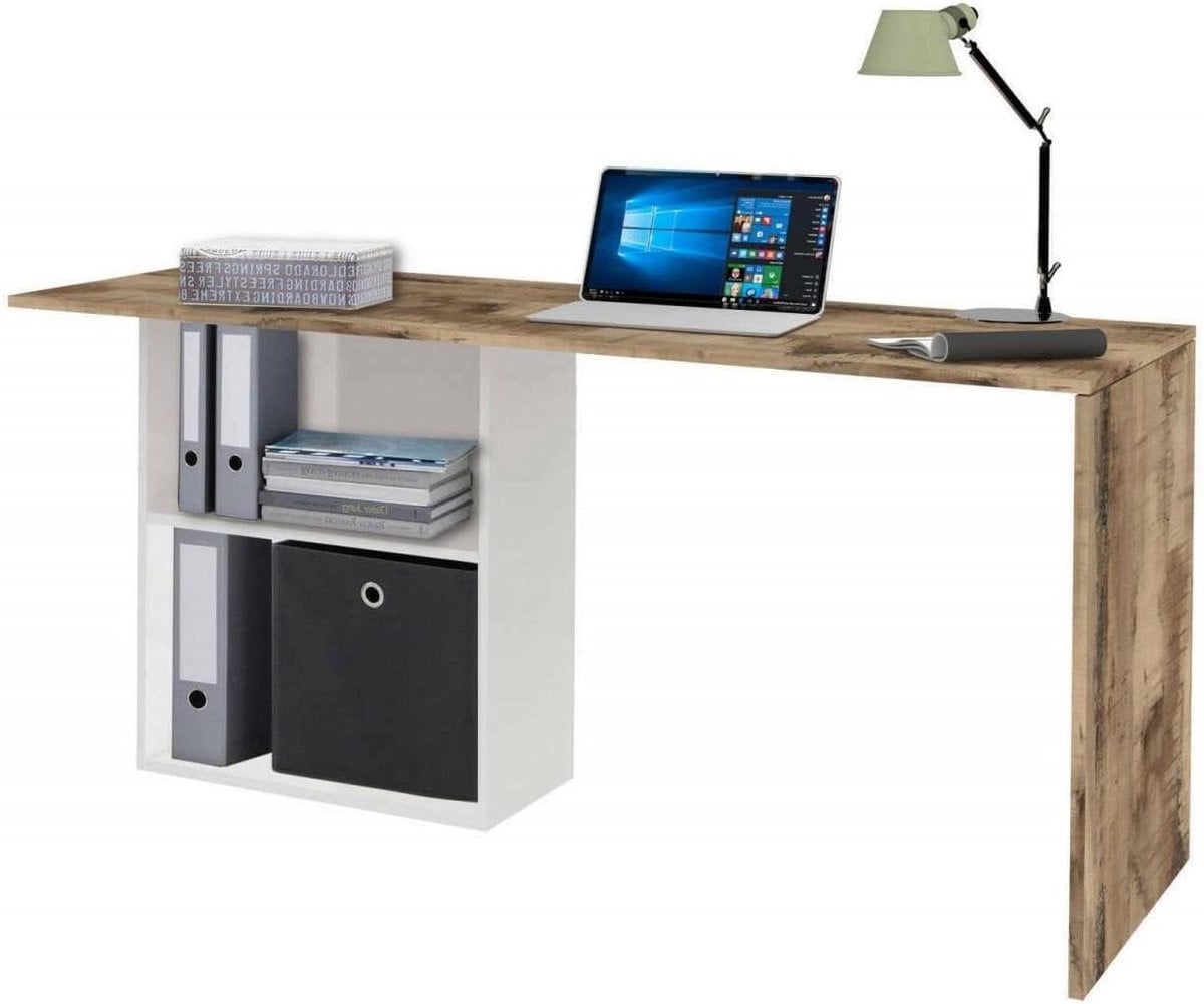 Lineair bureau met plank - Werktafel voor kantoor en thuiswerken
