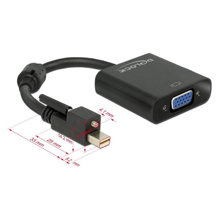 Delock Mini-DisplayPort zu VGA Adapter, schwarz (62641)