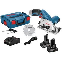 Bosch Hausgeräte, Handkreissäge, Akku-Kreissäge GKS 12V-26 12 V Ø 85 mm / 2x 4,0 Ah Akku + Ladegerät inkl. Zubehör in L