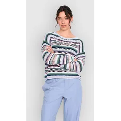 24 Colours 41343A Striped Knitted Strickpullover striped Gr. S
