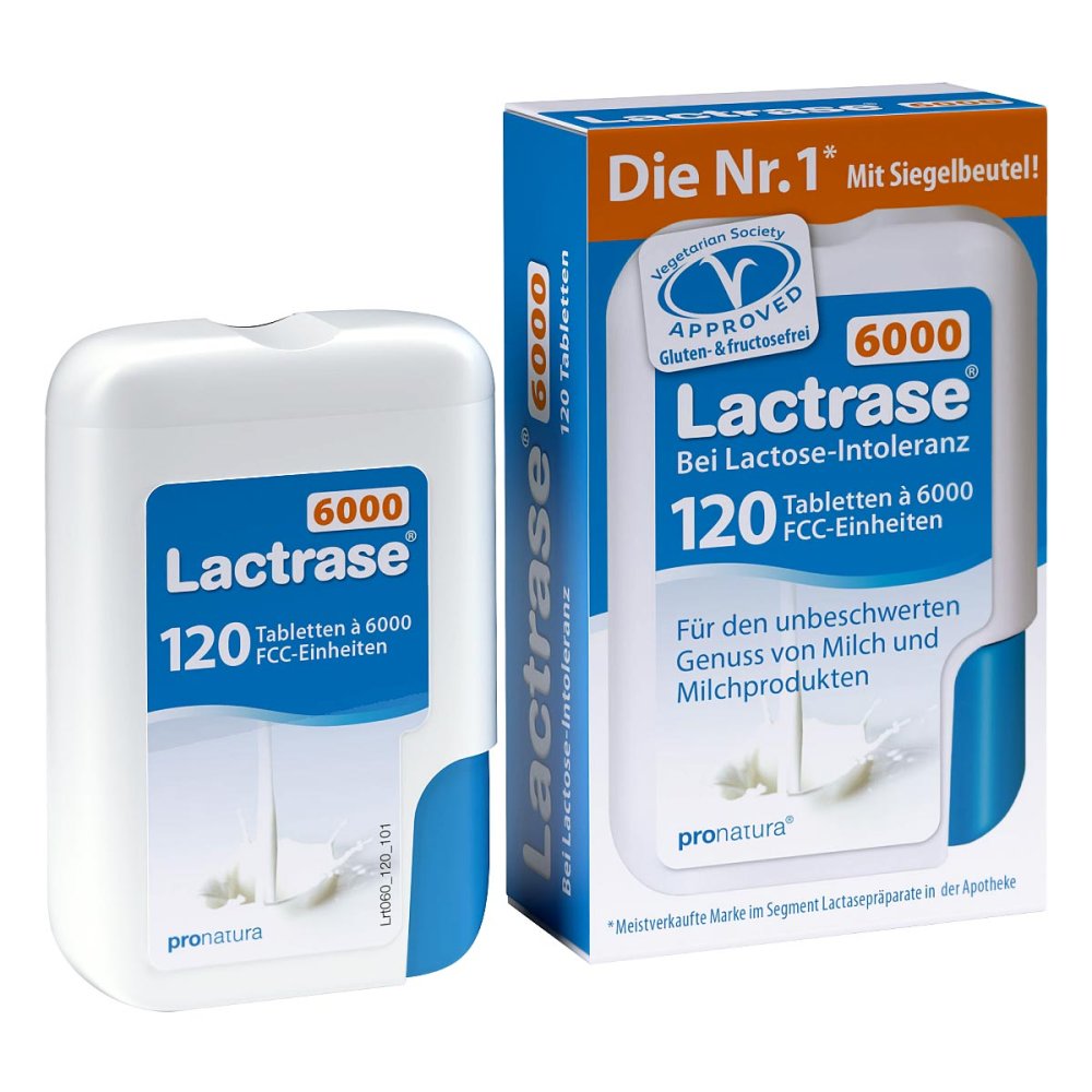 Pro Natura Gesellschaft für gesunde Ernährung mbH Lactrase 6.000 Fcc Tabletten im Klickspender 10950139