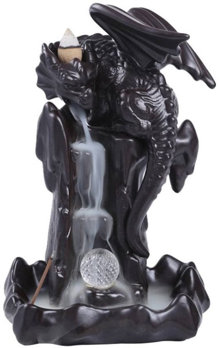 Tyenaza Draak Keramische Reflux Wierookbrander met 10 Wierookkegeltjes