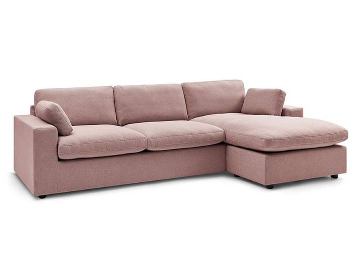 Ecksofa BOBOCHIC BELAIR Stoff rosa